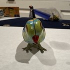 Ms 029 Tin Blue Bird Pecking Wind Up Toy - Chinese Reproduction    f   