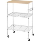 3 Tier Rolling Microwave Cart W  Wheels Kitchen Utility Storage Organizer New