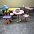 Kidkraft Wooden Doll House Play Furniture Lot Of 13 Pieces