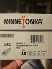 Minnetonka Thunderbird Beaded Moccasins Leather Women   s 8 5 Natural 151 Tan New