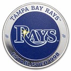 Mlb Tampa Bay Rays 1 Oz Silver Colorized Round  w  Box 