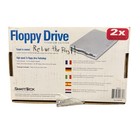 External Usb Powered 2x Floppy Drive Smartdisk Fdusb-tm2 Mitsumi D353fue   New