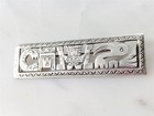 Ol Vintage Solid Sterling Silver Aztec Snake Bird Bar Brooch Pin 9 Grams