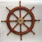 36   Decorative Gaston Ship Wheel Wooden Vintage Captain Boat Steering Wall Item