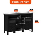 55  Cabinet Storage Shelves Buffet Table With Doors Sideboard Wooden Living Room