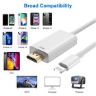 Lightning To Hdmi Cable 6ft For Iphone Digital Av Adapter  1080p   