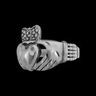 Diamond Cut Large Claddagh Promise Ring