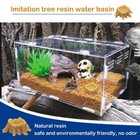 4 Pcs Spider Small Water Bowl  Mini Resin Dish For Tarantula Scorpion Millipe   