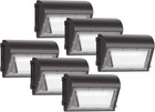 200w 6pack Led Wall Pack Light With Photocell  30 000lm  5000k Daylight White   