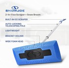2 Pack - Snow Joe 18  Telescoping Snow Broom   Ice Scraper For Cars  No-scratch