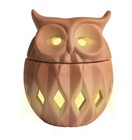 Zendo Zones Owl Citronella Burner Outdoor Candle Hootie Tootie Cutie Terra Cotta