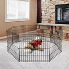 Dog Playpen 24  8 Panels Foldable Dog Kennel Pet Exercise Cage Dog Fence Black