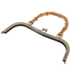 27cm Vintage Metal Frame With Bamboo Handle Bag Accessory 27cm