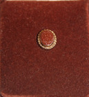 Vintage  carla   14k  Yellow Gold And Goldstone Tie Tac Original Box Never Used
