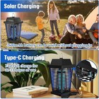 Palone Solar Bug Zapper 4500v Electric Mosquito Zapper For Flies Gnats Moths