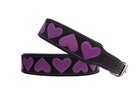 Heavy Duty Heart Leather Dog Collar Adjustable Padded Soft For Small Puppies And