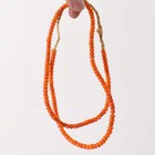 Orange White Heart 5mm Venetian Trade Beads