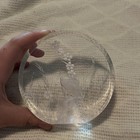 Frank R Albrecht Vintage 1992 Etched Carved Lucite Art Set Of 2 Artist Signed