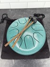 Teal Steel Tongue Drum 6 Inches  8 Notes  With Drum Mallets   Bag