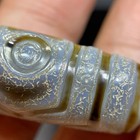 Ancient Tibetan Dzi Beads Old Agate 3 Eyes Totem Amulet Pendant 37  13mm  2775