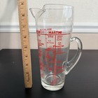 Vintage Martini Glass Pitcher Cocktails Recipes Kit Set Stir Spoon Glass Sticks