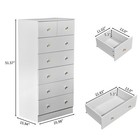 Dressers Chests Of Drawer White Matte Finish Particleboard 7 Drawer Cabinet