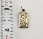 Vtg Sterling Silver Gold Overlay Happy Birthday Book Charm Pendant     3 4g