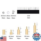Geeekpi 220pcs Standoffs M2 5 Brass Spacer Hex Column Screw Nut Assortment Ki