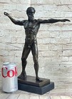 Greek Poseidon Nude Bronze Marble Sculpture Hot Cast Mythical Figurine Statue Nr
