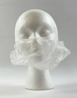 Nylon Beard Cover Disposable Pattern Solid White Lot Of 100