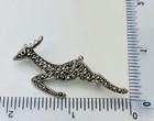 Vintage 925 Sterling Silver Marcasite Deer Pin 5 5 Grams