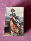 Miniature Trinket candy Box With Antique Chromolithograph For Doll House shop