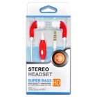 Red Universal 3 5mm Earbuds Handsfree Remote Control With Mic  Stereo Headset