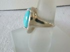 Artisan Tehya Oyama Turquoise Ring White Topaz Accent 925 Sterling Silver Sz 6