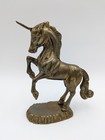 7  Vintage Antique Bronze Brass Rearing Unicorn Horse Fantasy Figurine Statue