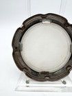 Vintage Art Deco Milk Glass Flush Mount Ceiling Light Shade Scalloped Metal