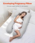 U Shaped Pregnancy Pillow Full Body Maternity Support Soft Breathable
