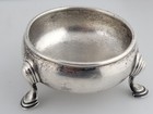 Early Colonial Silver Salt Cellar Dish By William Simpkins Boston C1700 s