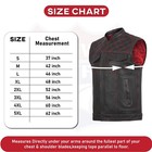 Red Black Men Cross Stich Vest   Hl11693sptred Black Men  usa Stock Leather Vest