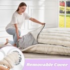  3 In 1 Bean Bag Chair Giant Bean Bag Chairs For Adults With Ripple - White