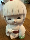 Vintage Bisque Pink Japanese Hakata Doll Figurine Japan 5    Tall Holding Basket