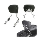 Detachable Sissy Bar Passenger Backrest Pad W two Up Luggage Rack   4-point D   
