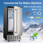 Commercial Undercounter Ice Maker Stainless Steel Freestanding Ice Cube Machine