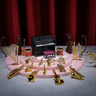 Civaner 24 Pcs Dollhouse Musical Instruments Christmas Miniature Violin Piano Tr