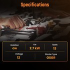 Starter For John Deere 4039 4045 Atlas Copco Xas90 Bobcat 975 12v Osgr Re520634