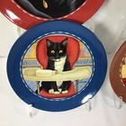 Vtg Lowell Herrero 1992 Collection Vandor Cat Plates Porcelain Japan Set Of 4