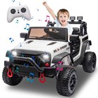 24v 400w White Kids Power Wheels Ride On Electric Car With Remote Music Led