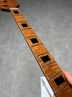 Ss 4-strings Bass 20frets Roasted Flame Maple Guitar Neck  Black Square Inlay
