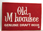 Vintage Old Milwaukee Genuine Draft Beer Large Jacket Back Patch Wisconsin Wi