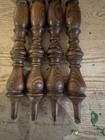 4 Vtg Oak Balusters Wood Architectural Salvage Spindle Post 19 25    Tall Crafter